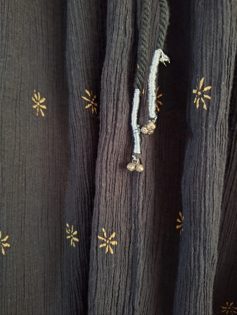 Free People Black Dress - Witchy Cottagecore Whimsigoth Summer Festival Size S - Picture 3 of 4